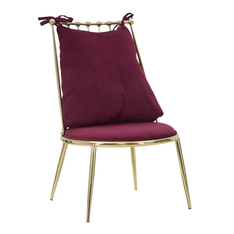 Fotel GLAM BACKY 55 60 83 cm (wysokość siedziska 35 cm)